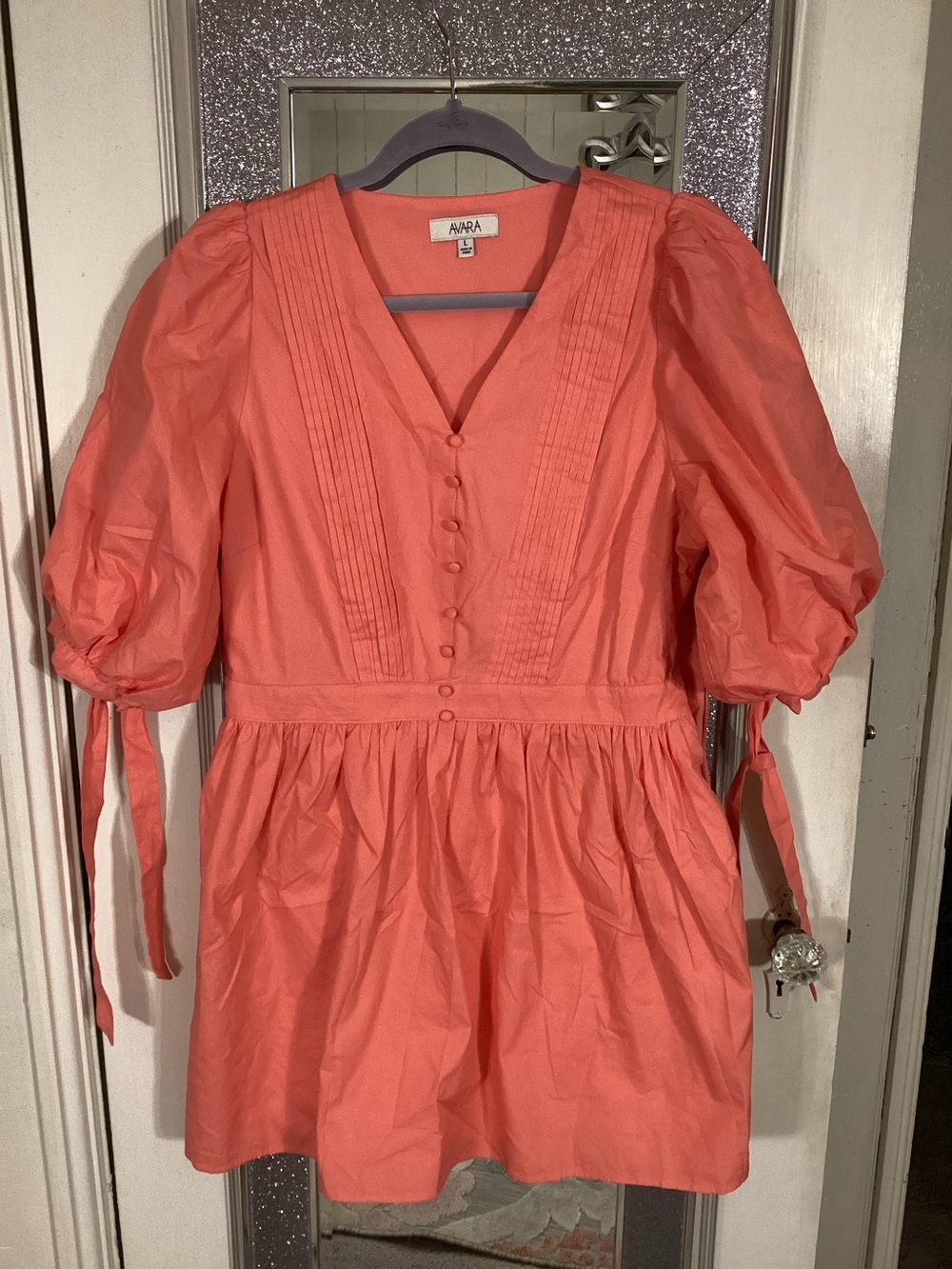 Coral Baby Doll Dress